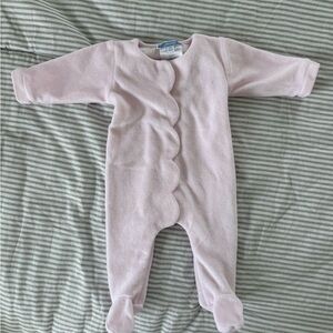 Jacadi Light Pink Scalloped Footie